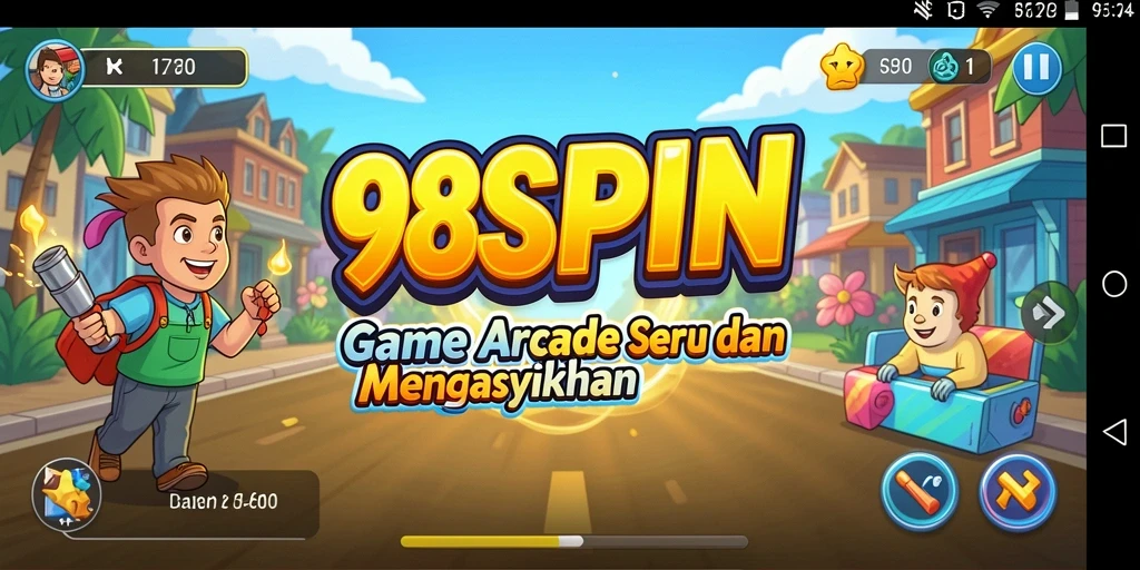 Tampilan gameplay seru dan penuh warna dari 98SPIN.