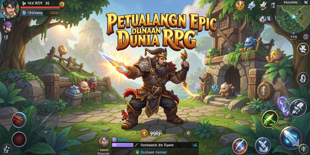 Tangkapan layar menunjukkan aksi mendebarkan dalam permainan RPG.