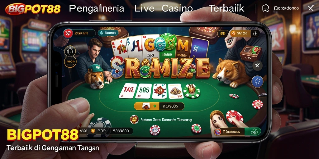 Tampilan screenshot gameplay Live Casino yang mendebarkan di BIGPOT88.