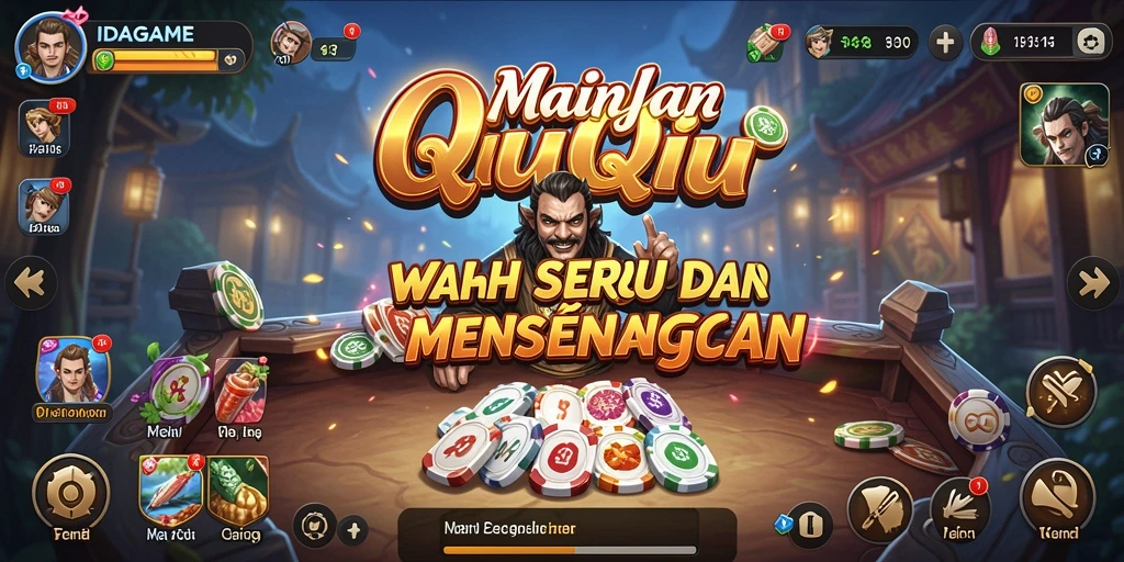 Tampilan menarik dari gameplay QiuQiu IDAGAME yang seru.