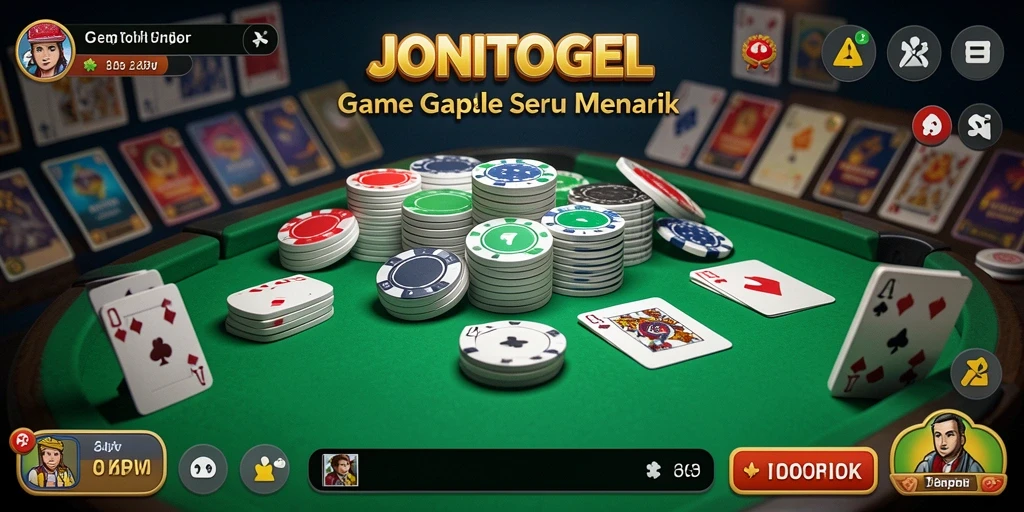 Screenshot gameplay JONITOGEL dengan suasana seru bermain Gaple.