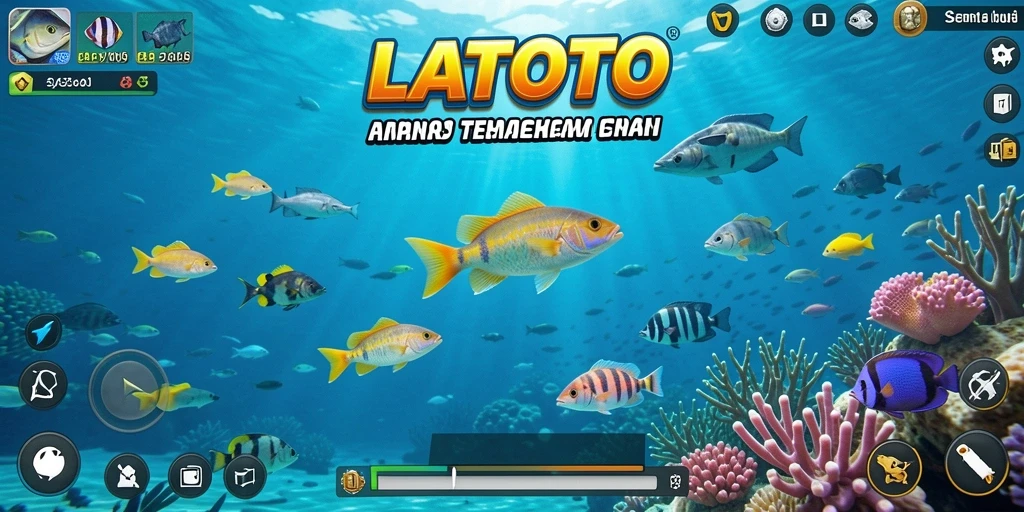 Screenshot LATOTO menampilkan aksi seru menembak ikan dengan grafis yang memukau.