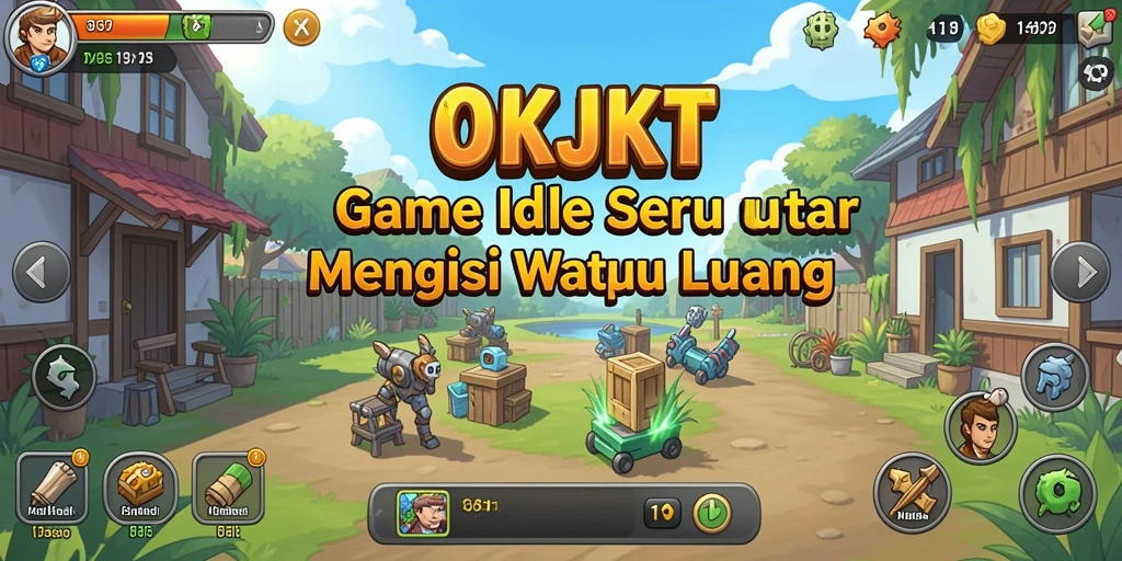 Tampilan gameplay seru dari OKJKT yang menampilkan sistem Idle.