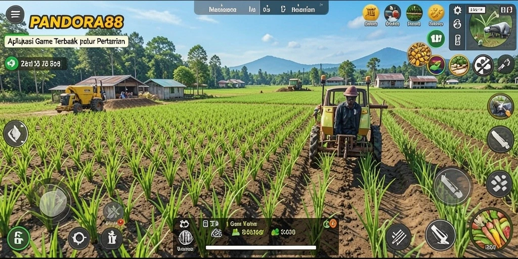 Tampilan gameplay menarik dari PANDORA88 dalam suasana pertanian.