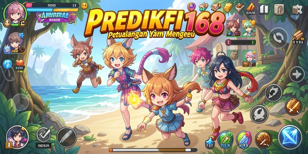 Screenshot gameplay PREDIKSI168 menampilkan karakter Anime bertarung dengan latar belakang yang menakjubkan.