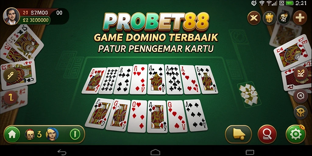 Tampilan screenshot PROBET88 menampilkan aksi seru dalam permainan Domino.