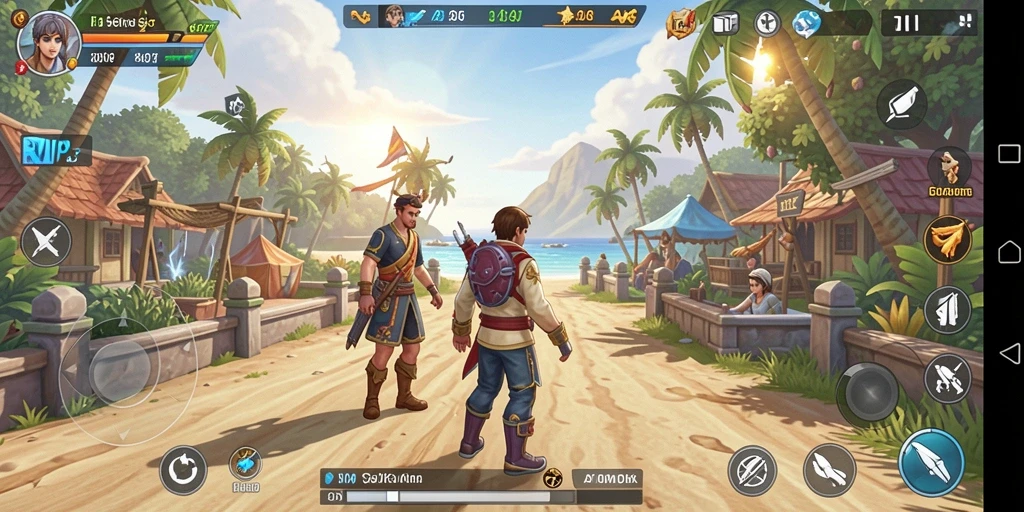 Tampilan gameplay RVIP3 yang seru dan penuh warna.